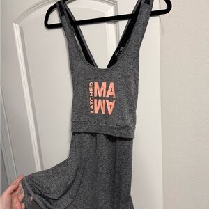 Latched Mama Gray Tank with Pink Graphic